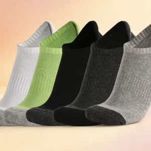 Thick Terry Bottom Running Socks Breathable Sweat Wicking Non Slip Cotton Sports No Show Socks for Outdoor Activities