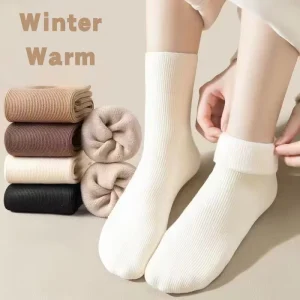 Thick Velvet Winter Socks for Women Warm Snow Floor Socks with Polyester Boots Slipper for Women