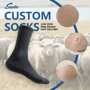 Thick Warm Breathable Wool Acrylic Socks For Men With Custom Logo Winter Fitness Hiking Thermo Socks
