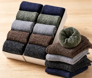 Thick Warm Wool Winter Socks Heavy Duty Terry Fleece Thermal Crew Socks for Cold Weather Outdoor Hiking