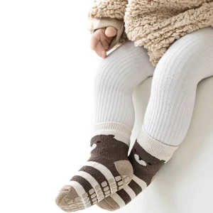 Thickened Warm Terry Baby Floor Socks Autumn Winter Children’s Anti Slip Knitted Velvet Indoor Non Slip Socks