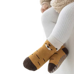 Thickened Warm Terry Baby Floor Socks Autumn Winter New Children’s Anti Slip Knitted Velvet Indoor Dispensing Socks