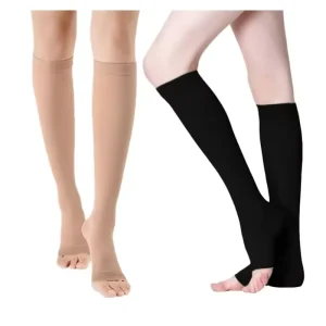 Thin Breathable Knitted Summer Sports Compression Socks Calf Support for Running Cycling Marathon Fitness