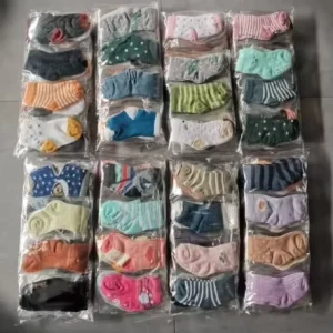 Thin Children’s Print Color Breathable Short Socks Boys and Girls New Born Baby Summer Clothes Gift Set Socks Set