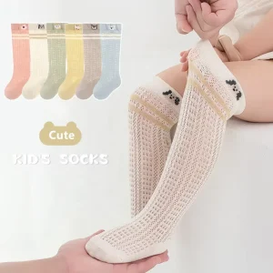 Thin Cotton Summer Breathable Little Girls Boys Knee High Baby Socks