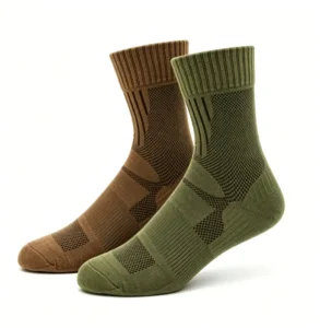 Thin Merino Wool Spandex Breathable Antibacterial Lightweight Mid Calf Hiking Socks Autumn Youth Outdoor Activities