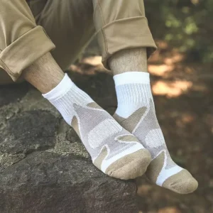 Three-Color Cotton Men’s Lanesboro Sport Socks Knitted Crew High for Winter Custom Logo on Cuff & Bottom