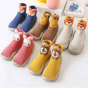 Toddler Anti Slip Sock Shoes Kids Prewalker Boots Soft Floor Slippers Non slip Walking Socks for Boys Girls M3616