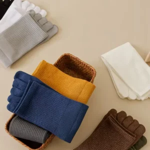Toe Socks Mans Bamboo Charcoal Moisture Wicking