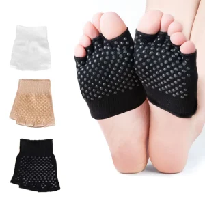 Toe Topper Socks No Show Liner Half Socks for Women Seamless Grip Non Slip Socks Hidden Toe Covers With Silica HA01233