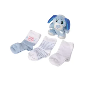 Top China Warm Soft Custom Organic Cotton Breathable Anti Slip Ankle Newborn Baby Socks Set with Toy