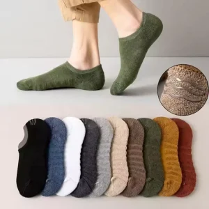 Towel Anti slip Terry Toe Socks Cushion Breathable Invisible Custom Men Socks Anti slip Cotton No Show Low Cut Socks