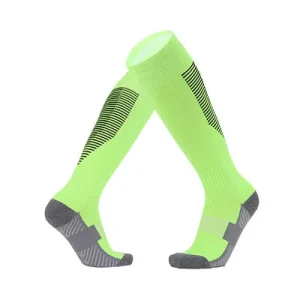 Towel Bottom Soccer Socks Long Tube Moisture Absorption Non-slip Sports Stockings Striped Overknee Children’s Football Socks