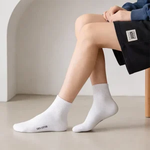 Travel Ready Pure Cotton 10A Antibacterial Comfort Stockings Packable Odor Resistant Spring Casual for Long Flights & Activities