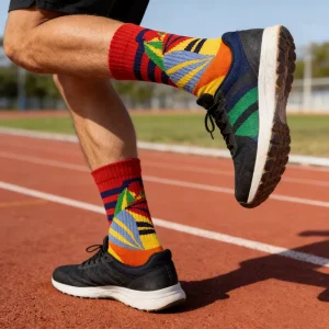 Trendy Breathable Athletic Sports Socks Fashionable Soft Men’s Running Sock Custom Logo