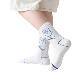 Trendy Geometric Print Kids Socks Kid Cotton Socks for School