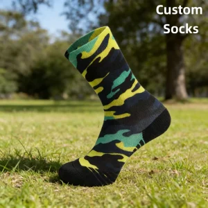 Trendy Men’s & Women’s Autumn Crew Socks Digital Printing Quick Dry Sweat-Absorbent Hiking & Cycling Socks