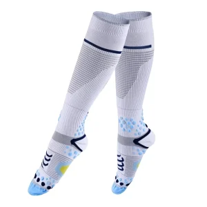 Unisex Athletic Compression Socks Terry Dot Cushioned Running Copper Gaelic Knee High Nylon Sport Stocking for Men