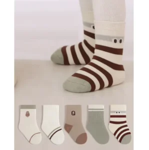 Unisex Baby Infant Socks Warm Fuzzy Eye Socks Cute Stripes Cotton Seamless Socks for Newborn Toddler