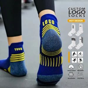 Unisex Basketball Sport Socks Design Custom Ankle Gym Sport Socks Brand Name Logo Custom Knitted Socks