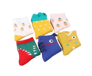Unisex Children’s Basic Cotton Socks Breathable and High-Ankle Casual Style OEM Service Available