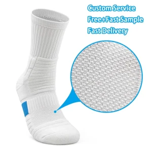 Unisex Cotton Compression Sports Socks Ankle Length Crew for Youth Custom Logo Women’s Basketball Cycling Print Pattern Sweat