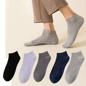 Unisex Cotton Socks Breathable Low Cut Short Ankle Sports Socks Anti-Bacterial Feature Bottom