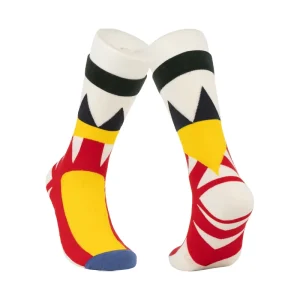 Unisex Cotton Sports Socks Autumn Air Technics Print Casual Style Sea Style Crew Anti Slip Bottom for Spring Fall