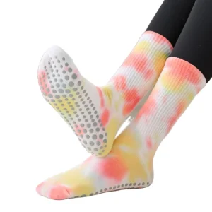 Unisex Crew Non Slip Grip Socks for Yoga Pilates Home and Hospital Men’s Sports Breathable Casual Athletic Socks