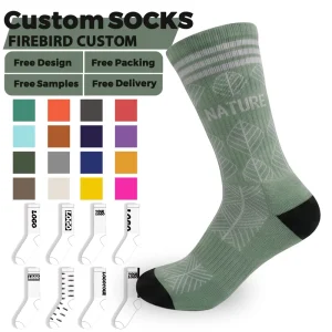 Unisex Custom Compression Cotton Sports Socks Athletic Logo Running Crew Tennis OEM Designer’s Athlete Crew Socks