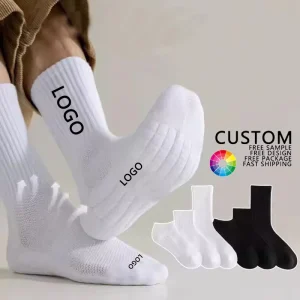 Unisex Custom Compression Cotton Sports Socks Youth Athletic Logo Running Crew Embroidered Tennis Oem Designer’s Pilates