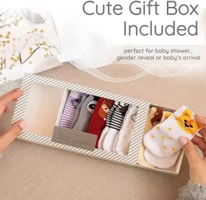 Unisex Cute Funny Cartoon Animals Combed Cotton Short Socks Infant Baby Newborn Gifts for 0-6 Months Toddler Socks