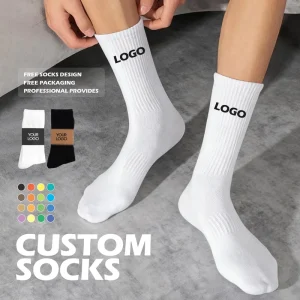 Unisex Embroidered Athletic Running Ankle Crew Compression Cotton Striped Socks