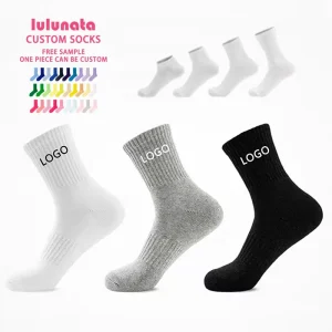 Unisex Embroidered Tennis Athletic logo Running Ankle Crew Oem Compression Cotton Custom Men’s Sports Designer Socks