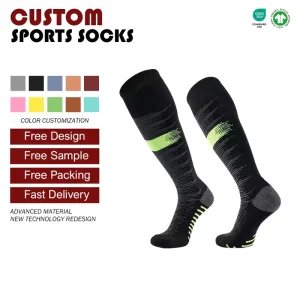 Unisex Football Training Socks Knee High Anti Slip Grip Breathable Quick Dry for Sweat Absorbing Sports Socks MOQ 100 Pairs