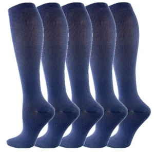 Unisex Graduated Compression Socks 15 20 MmHg Compressed Pressure Perfect-Fit Breathable Travel Knee High Socks for Men Women