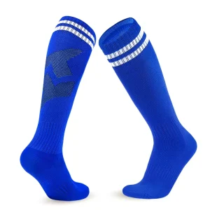 Unisex Knee-High Soccer Socks for Adults Kids Thin Cushioned Sole Breathable Moisture-Wicking Athletic Football Socks