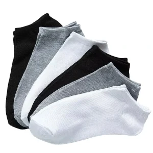 Unisex Manufacturer’s Pure Color Autumn Boatsocks Short Solid Knitted Breathable Sweat Absorption Socks Logo Bottom Cuff Ankle