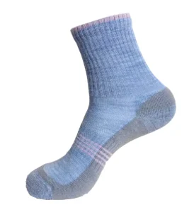 Unisex Merino Wool Socks Custom Base Thickened Hiking Crew High Striped Pattern Knitted Techniques Digital