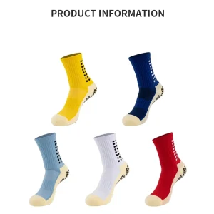 Unisex Mid Calf Non Slip Dot Terry Socks Thickened Sweat Absorbent Breathable Durable Basketball Sports Socks