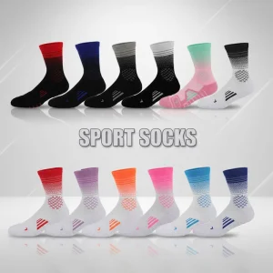 Unisex Mid Calf Thick Terry Sports Socks Sweat Absorbent Breathable Cotton Socks for Indoor Outdoor Fitness Cotton Socks