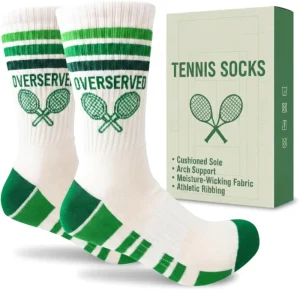 Unisex Novelty Athletic Cushioned Classic Tennis Socks Breathable Performance Socks Golf Pickleball Socks