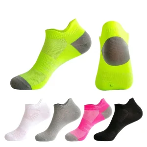 Unisex Professional Athletic Ankle Print No Show Socks Arch Support Breathable Cushioned Non Slip Running Gym Invisible
