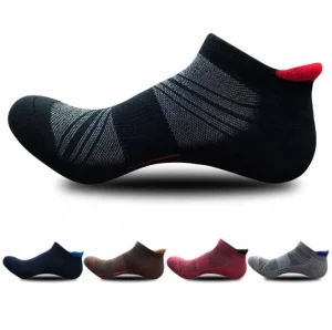 Unisex Professional Athletic No Show Socks Arch Support Non Slip Stay on Breathable Running Gym Invisible Socks