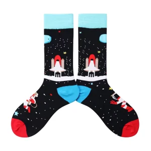 Unisex Socks For Women Men And Kids Cotton Funny Designs Soccer Bicycle Horses Plants Gift Left Right Different