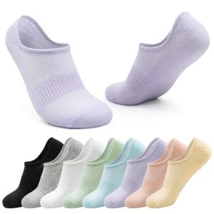 Unisex Summer Sports Customized Non Slip Grip Low Cut Knitting Cotton Socks Print Spectra Colored for Men Women