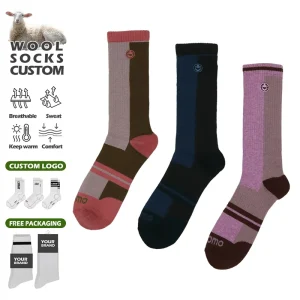 Unisex Warm Wool Socks for Winter Autumn Thermal Hiking Wool Sock Custom Brand Mid Calf Sport Sock