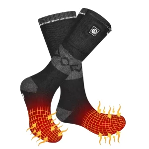 Unisex Winter Outdoor Ski Coolmax Material Casual Style Anti Slip Body Logo 7.4V 2200MAH Battery Heated Socks