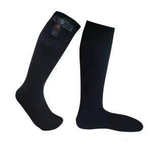 Unisex Winter Rechargeable Battery Powered Comfortable Thermal Socks Ski Hunting Camping Hiking Riding Motorcycle Socks Black