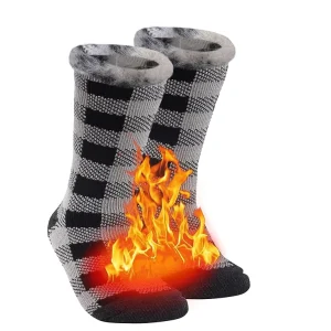 Unisex Winter Warm Thermal Socks Thick Insulated Heated Crew Socks with Max Cushioning for Outdoor Sports Like Hiking & Skiing